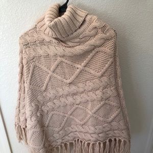 Poncho knit sweater